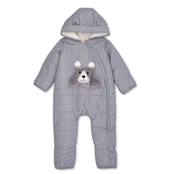 wonder nation Jackets & Coats Plush Baby Boy Snowsuit Bunting Pram